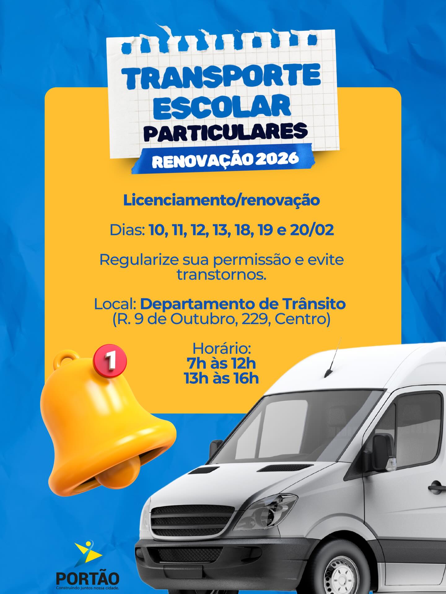 Postagem feita no Instagram da Prefeitura