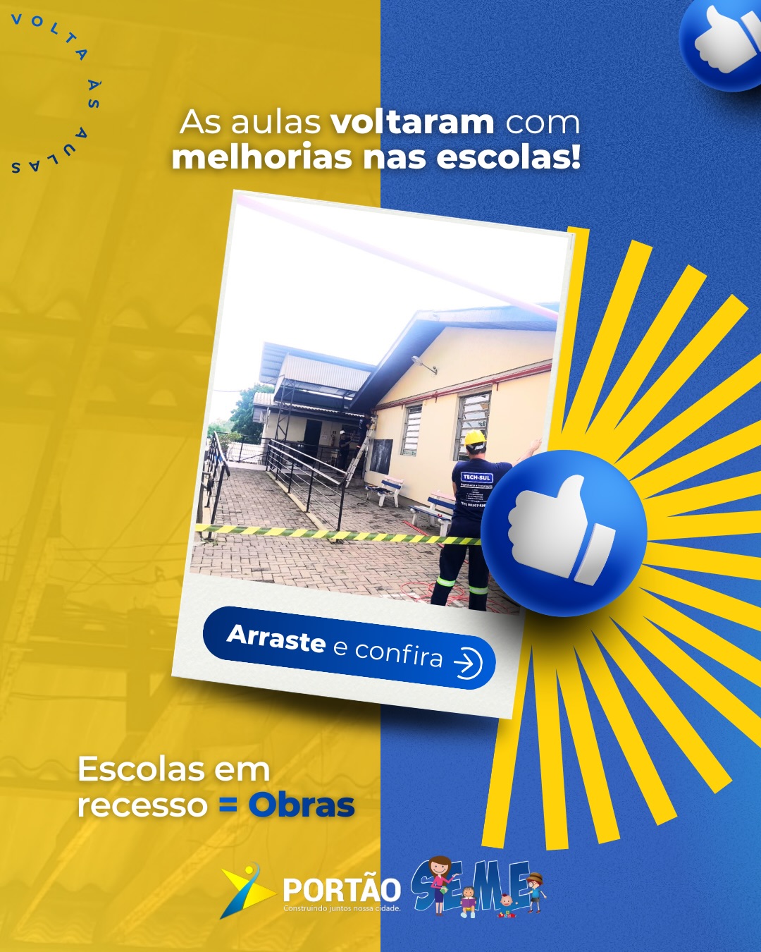 Postagem feita no Instagram da Prefeitura