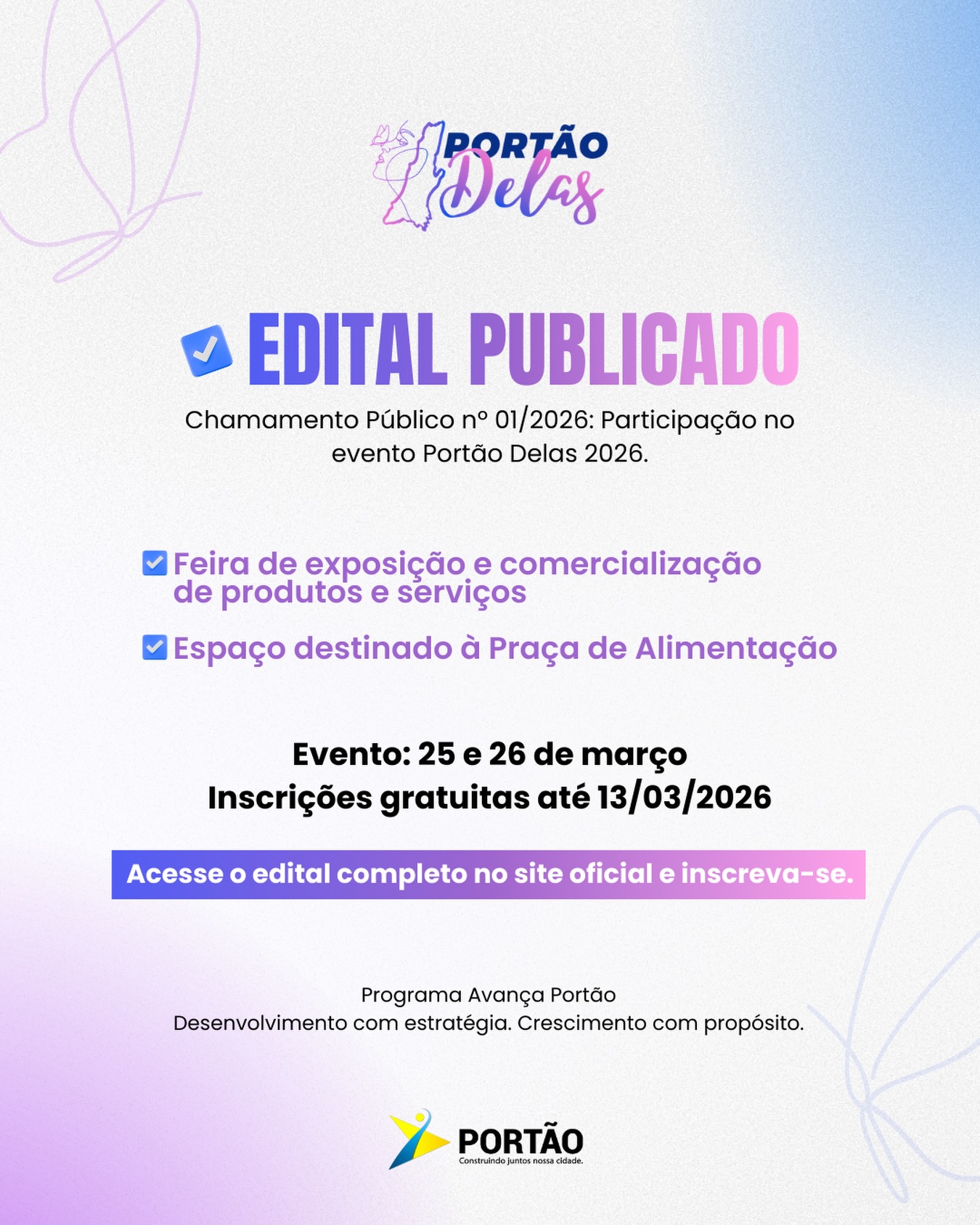 Postagem feita no Instagram da Prefeitura